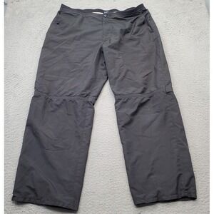 Gap Parachute Loose Baggy Pants Men's 33/30 Black Thermal Lined Elastic Snap Leg